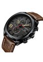 Reloj Hombre Curren Original 8324 Cronógrafo Café Tablero Negro de Curren