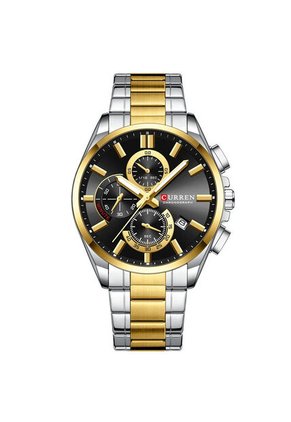 Reloj Curren 8475 Cronógrafo Fondo Negro - Bicolor