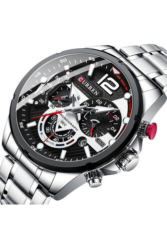 Reloj Curren 8395 Cronógrafo - Plata Curren