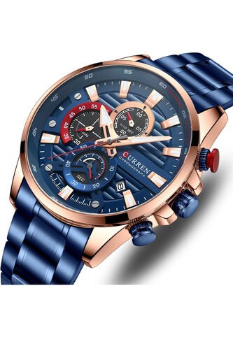 Reloj Curren 8415 Cronógrafo - Azul Curren