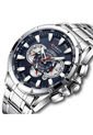 Reloj Curren 8363 Cronógrafo Tablero Azul- Plata de Curren