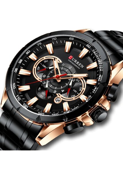 Reloj Curren 8363 Cronógrafo - Negro