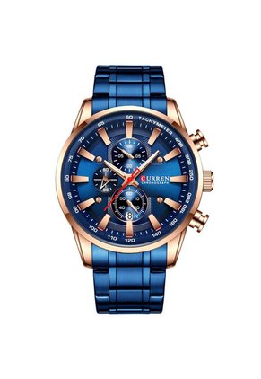 Reloj Curren 8351 Cronógrafo Todo Funcional Acero - Azul