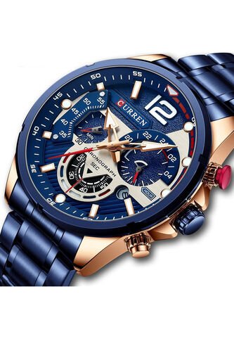 Reloj Curren 8395 Cronógrafo - Azul Curren
