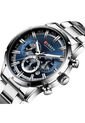 Reloj Curren 8355 Cronógrafo - Plata Tablero Azul de Curren