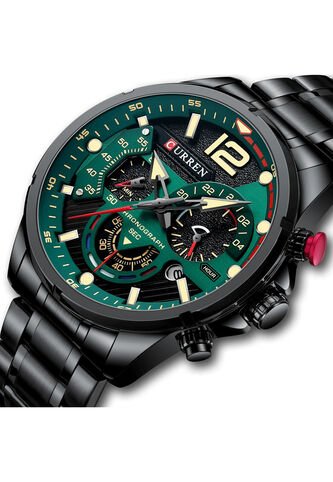 Reloj Curren 8395 Cronógrafo - Verde Curren