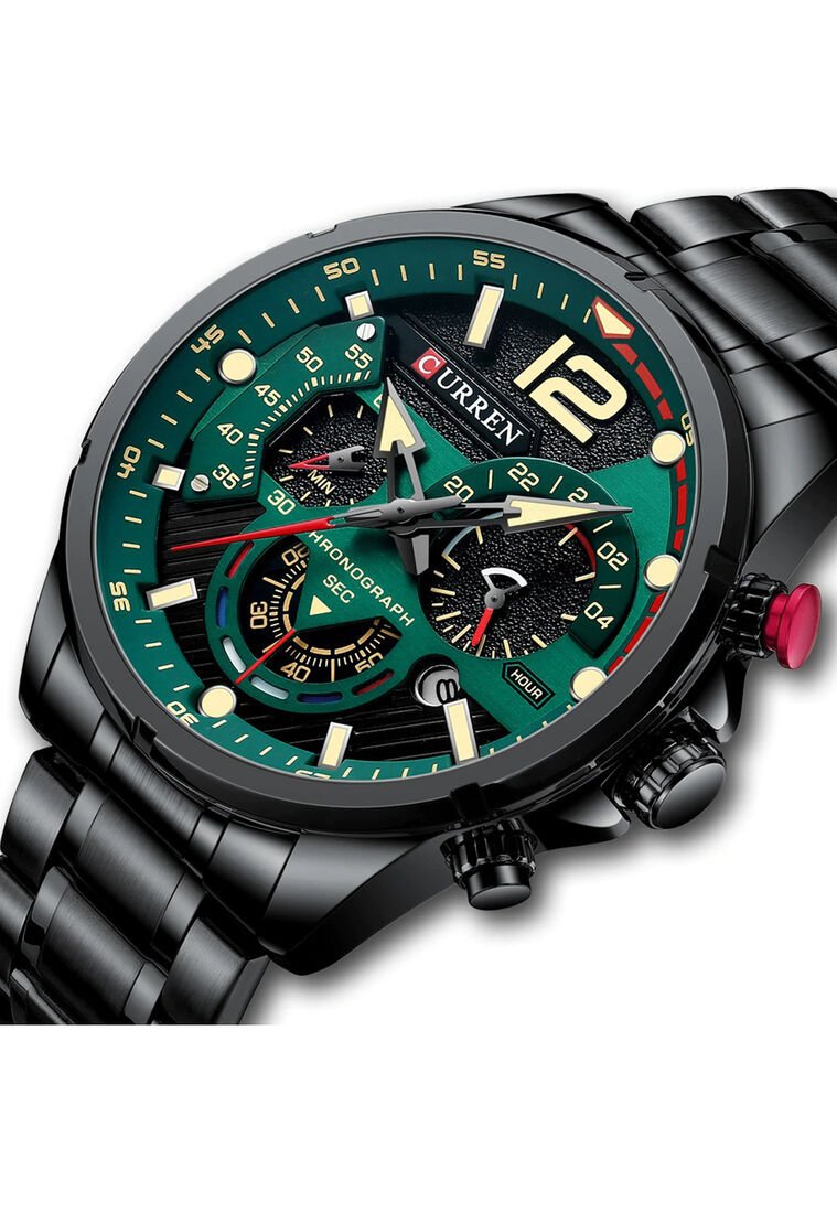 Reloj Curren 8395 Cronógrafo Marco Verde - Negro - Compra Ahora