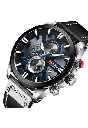 Reloj Curren Original 8346 Cronógrafo Plata - Negro