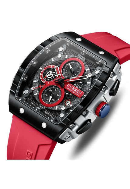 Reloj Curren Original 8442 Cronógrafo - Rojo