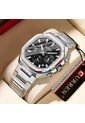 Reloj Curren 8459 Cronógrafo Tablero Negro - Plata de Curren