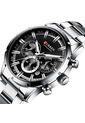 Reloj Curren 8355 Cronógrafo Fondo Negro - Plata de Curren