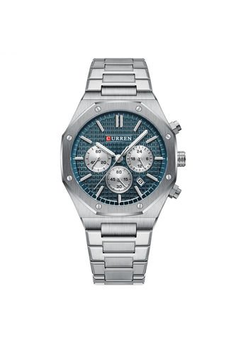 Reloj Curren 8440 Cronógrafo Fondo Azul - Plata Curren