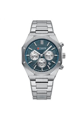 Reloj Curren 8440 Cronógrafo Fondo Azul - Plata