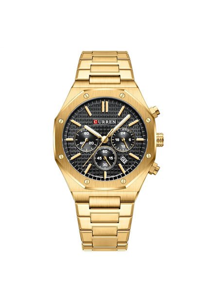 Reloj Curren 8440 Cronógrafo Fondo Negro - Dorado