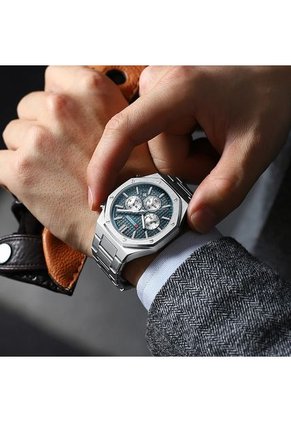 Reloj Curren 8440 Cronógrafo Fondo Azul - Plata