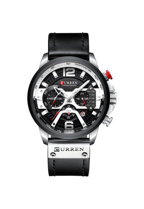 Reloj Curren 8329 Cronógrafo - Negro / Plata