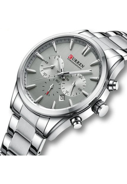 Reloj Curren 8446 Cronógrafo Tablero Gris - Plata