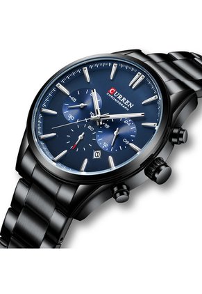 Reloj Curren 8446 Cronógrafo Tablero Azul - Negro