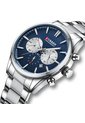 Reloj Curren 8446 Cronógrafo Tablero Azul - Plata de Curren