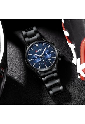 Reloj Curren 8446 Cronógrafo Tablero Azul - Negro