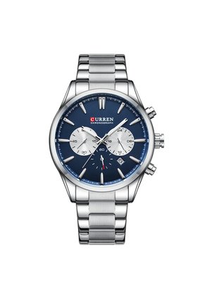 Reloj Curren 8446 Cronógrafo Tablero Azul - Plata