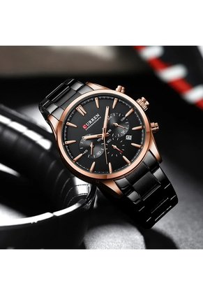 Reloj Curren 8446 Cronógrafo Marco Bronce - Negro