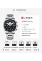 Reloj Curren 8352 Cronógrafo Tablero Negro - Plata de Curren
