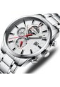 Reloj Curren 8352 Cronógrafo Tablero Blanco - Plata de Curren