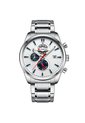 Reloj Curren 8352 Cronógrafo Tablero Blanco - Plata de Curren