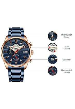 Reloj Curren 8352 Cronógrafo Marco Bronce - Azul