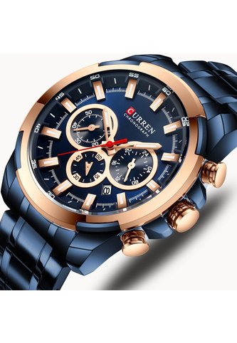 Reloj Curren 8361 Cronógrafo Marco Bronce - Azul Curren