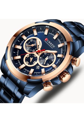 Reloj Curren 8361 Cronógrafo Marco Bronce - Azul