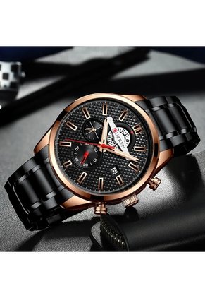 Reloj Curren 8352 Cronógrafo Marco Bronce - Negro