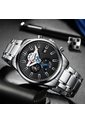 Reloj Curren 8352 Cronógrafo Tablero Negro - Plata de Curren