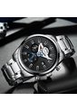 Reloj Curren 8352 Cronógrafo Tablero Negro - Plata de Curren