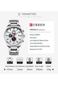 Reloj Curren 8352 Cronógrafo Tablero Blanco - Plata de Curren