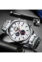 Reloj Curren 8352 Cronógrafo Tablero Blanco - Plata de Curren