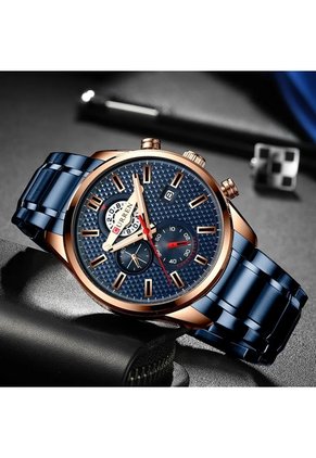 Reloj Curren 8352 Cronógrafo Marco Bronce - Azul