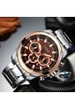 Reloj Curren 8361 Cronógrafo Tablero Cafe - Plata de Curren
