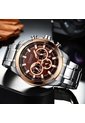 Reloj Curren 8361 Cronógrafo Tablero Cafe - Plata de Curren