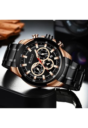 Reloj Curren 8361 Cronógrafo Marco Bronce - Negro