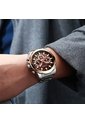 Reloj Curren 8361 Cronógrafo Tablero Cafe - Plata de Curren