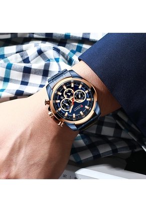 Reloj Curren 8361 Cronógrafo Marco Bronce - Azul