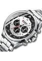 Reloj Curren 8399 Cronógrafo Tablero Blanco - Plata de Curren