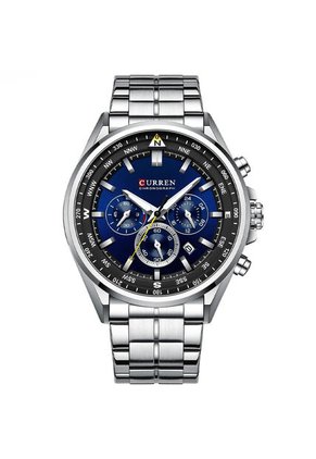 Reloj Curren 8399 Cronógrafo Tablero Azul - Plata