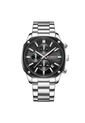 Reloj Curren 8490 Cronógrafo Tablero Negro - Plata de Curren