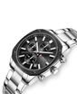 Reloj Curren 8490 Cronógrafo Tablero Negro - Plata de Curren