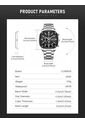 Reloj Curren 8490 Cronógrafo Tablero Negro - Plata de Curren