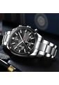 Reloj Curren 8490 Cronógrafo Tablero Negro - Plata de Curren