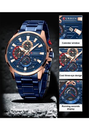 Reloj Curren 8415 Cronógrafo - Azul